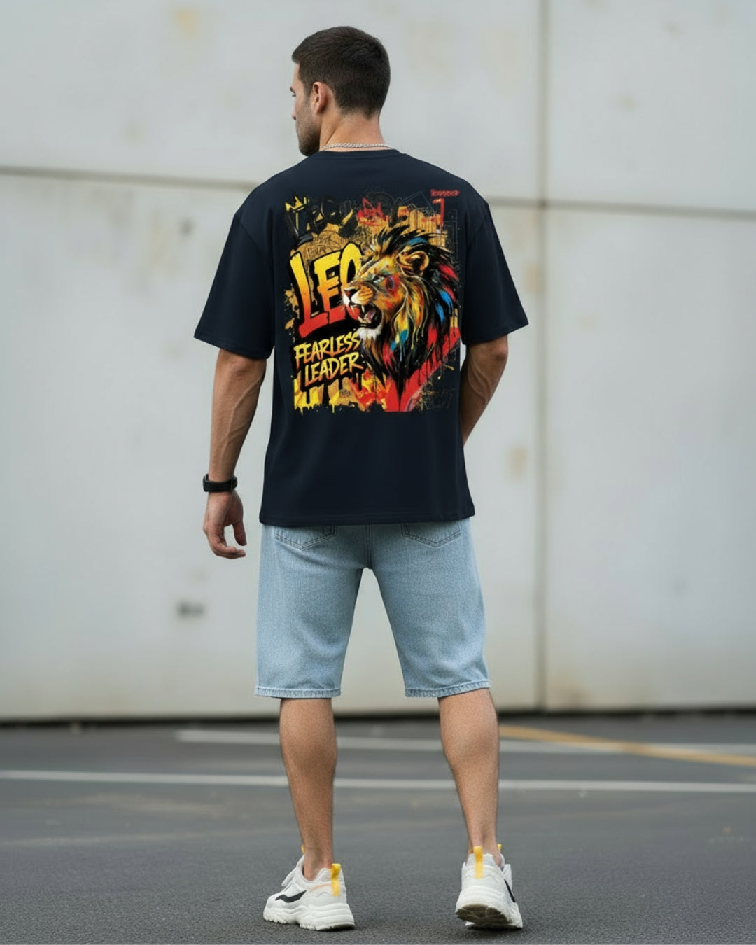 Leo Zodiac Oversized Tee | Graffiti Streetwear Graphic Tee by PopDrop