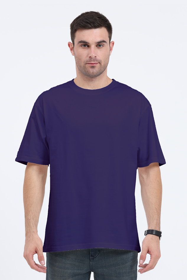 Basic Solids Purple Unisex Oversized Tee | Streetwear Essential