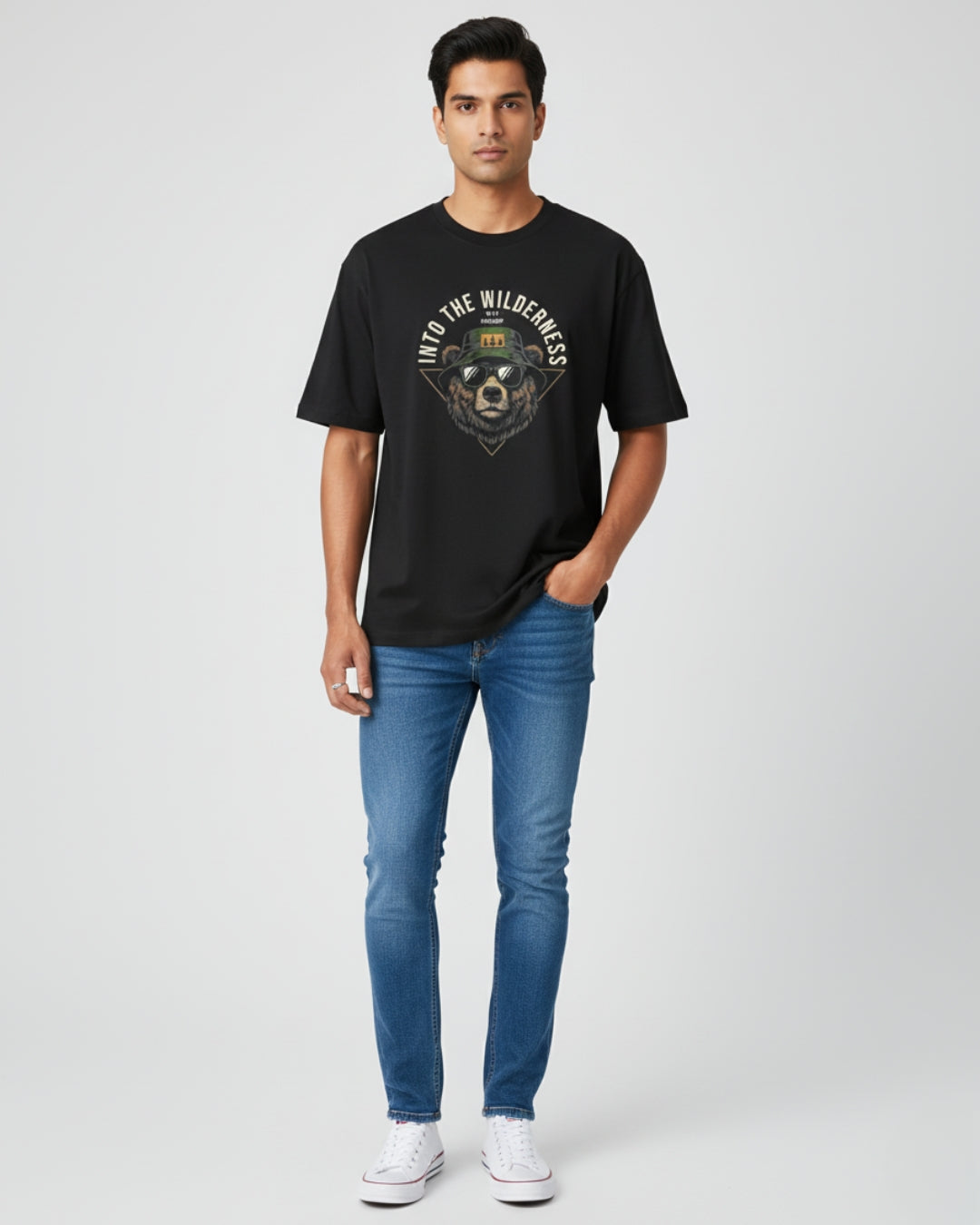 Into The Wilderness Oversized Tee | Adventure-Ready Streetwear by PopDrop