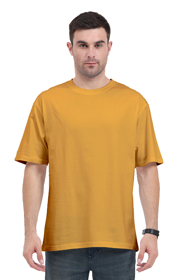 Basic Solids Mustard Yellow Unisex Oversized Tee | Streetwear Essential