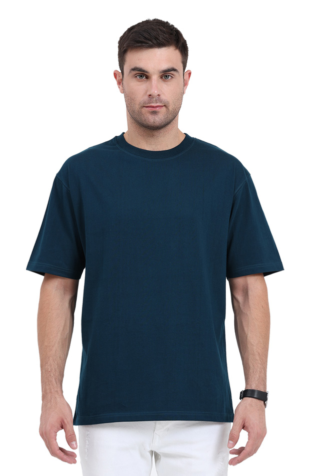 Basic Solids Petrol Blue Unisex Oversized Tee | Streetwear Essential