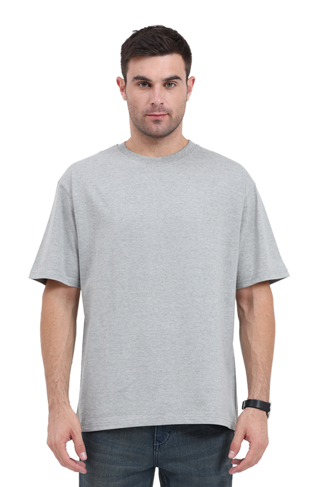 Basic Solids Grey Unisex Oversized Tee | Streetwear Essential