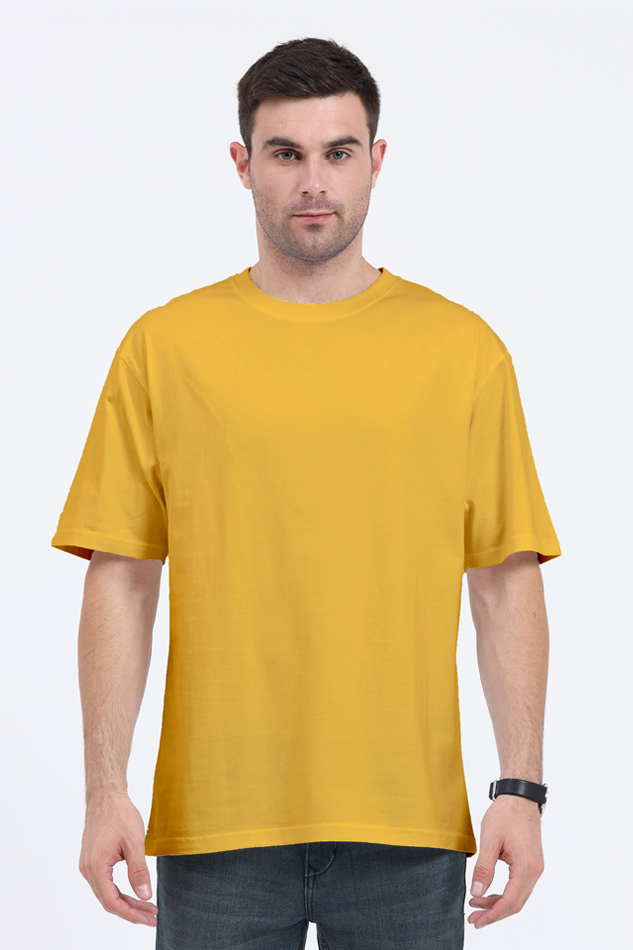 Basic Solids Golden Yellow Unisex Oversized Tee | Streetwear Essential