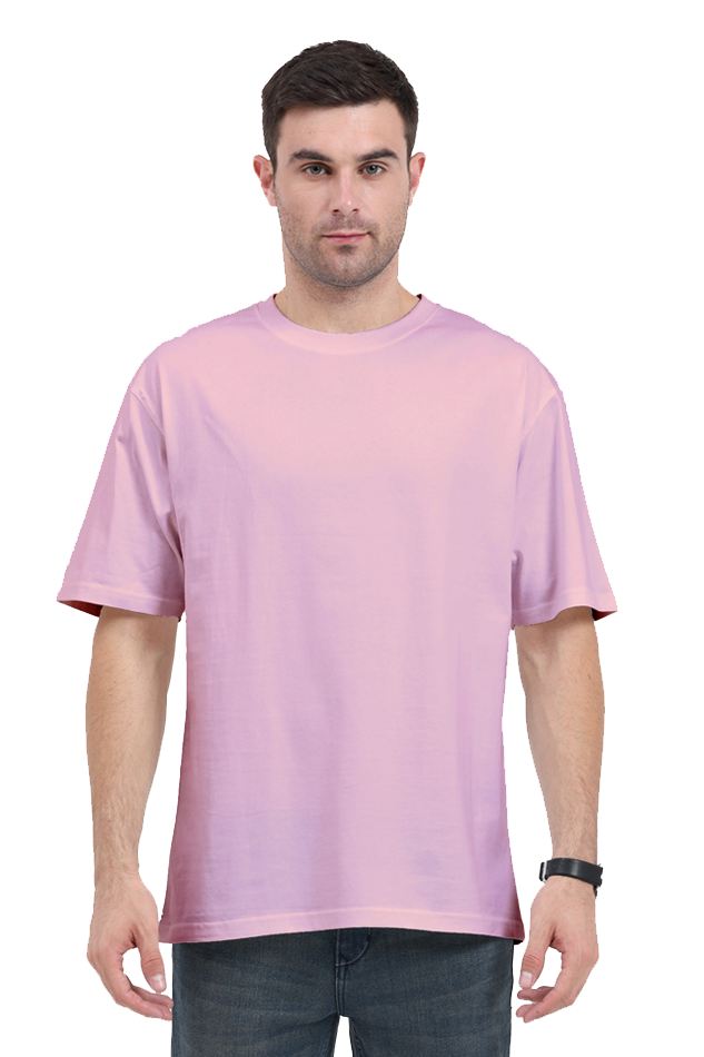 Basic Solids Light Baby Pink Unisex Oversized Tee | Streetwear Essential