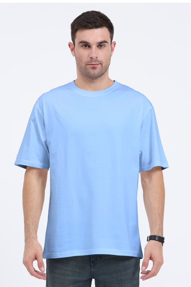 Basic Solids Baby Blue Unisex Oversized Tee | Streetwear Essential