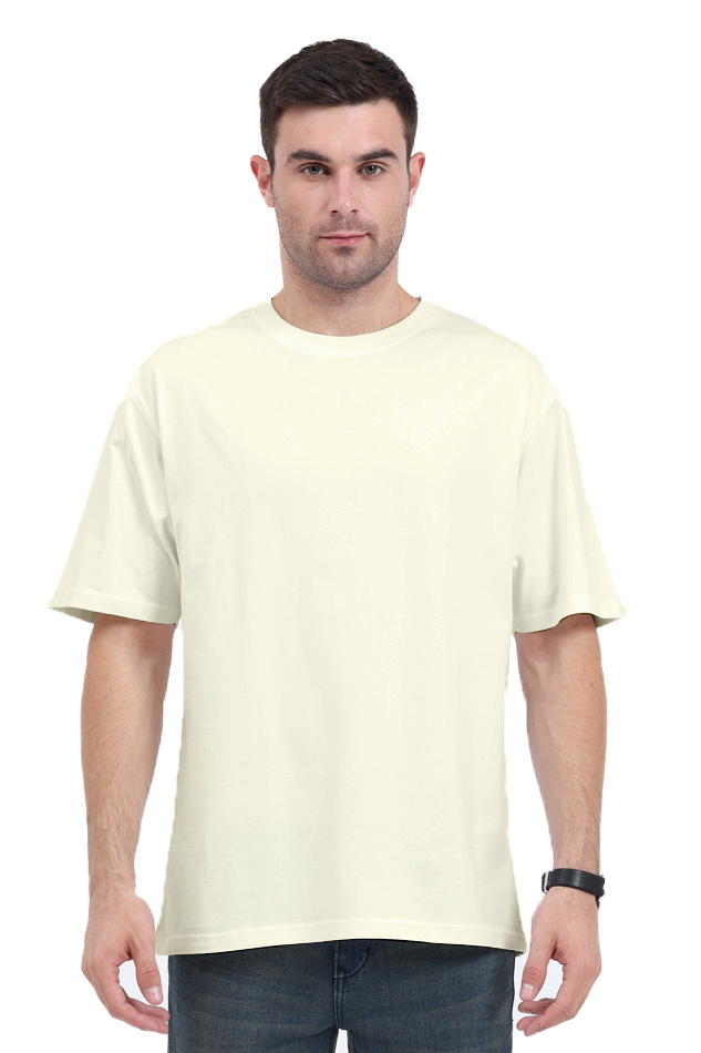 Basic Solids Off-White Unisex Oversized Tee | Streetwear Essential