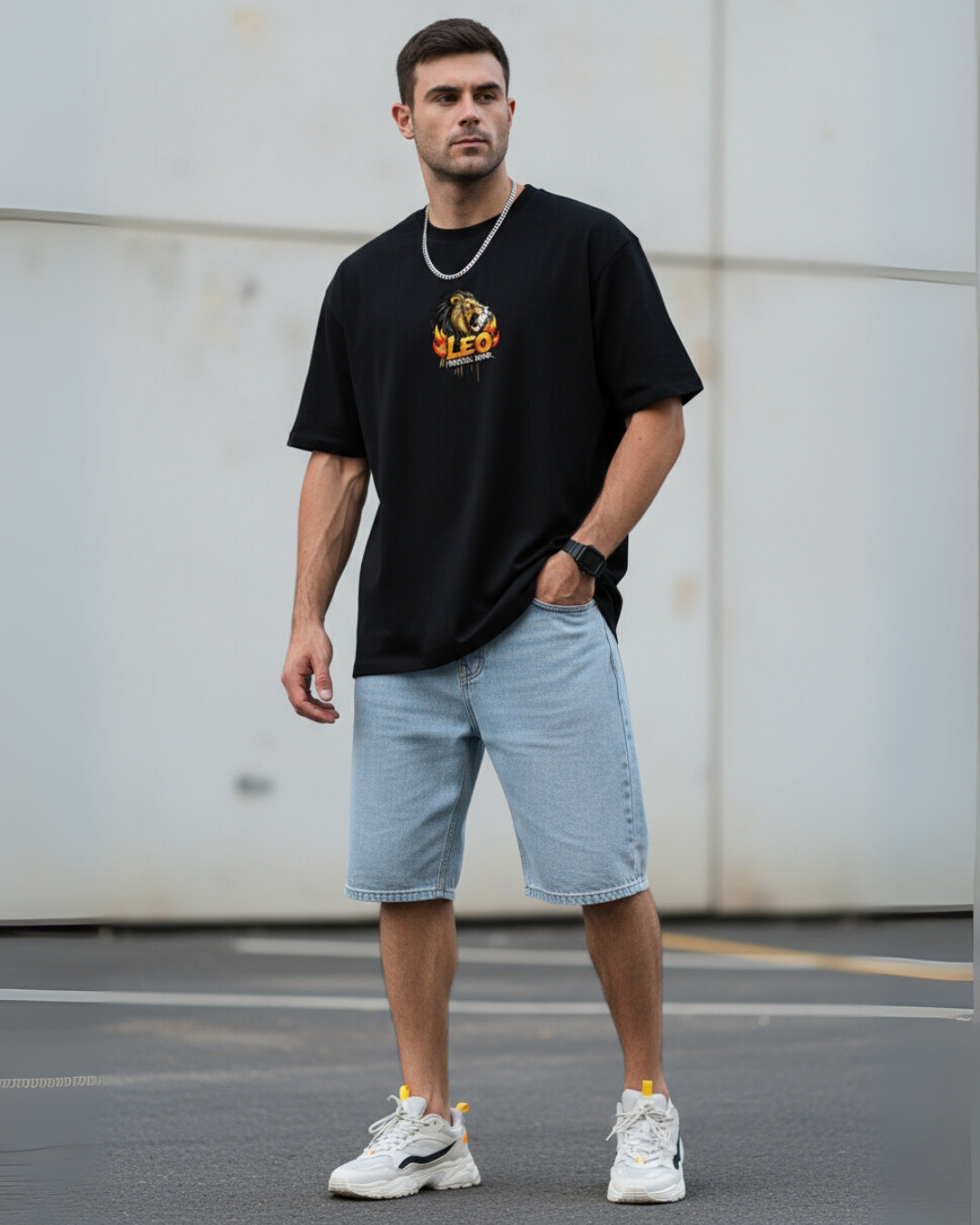 Leo Zodiac Oversized Tee | Graffiti Streetwear Graphic Tee by PopDrop