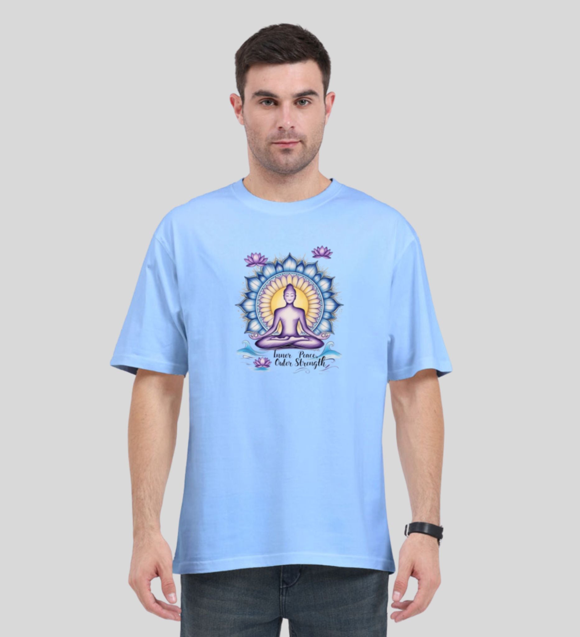 INNER PEACE OVERSIZED TEE – MEDITATION STREETWEAR DROP BY POPDROP