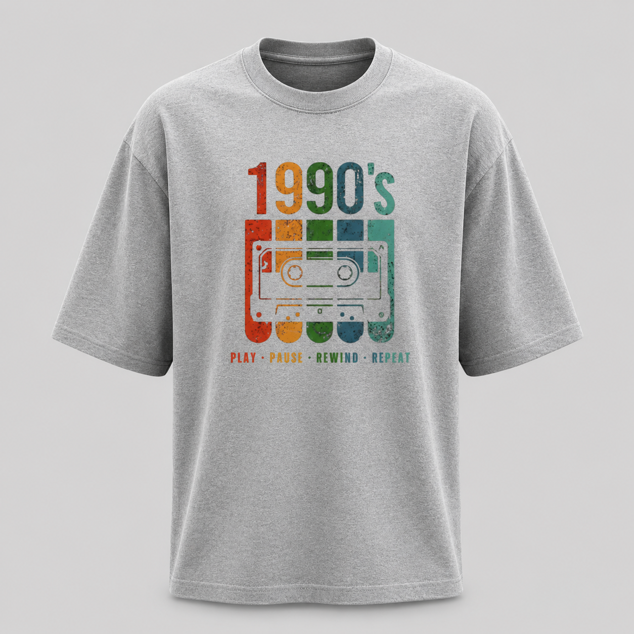 Artwear 90s Glitch Graphic Oversized T-Shirt