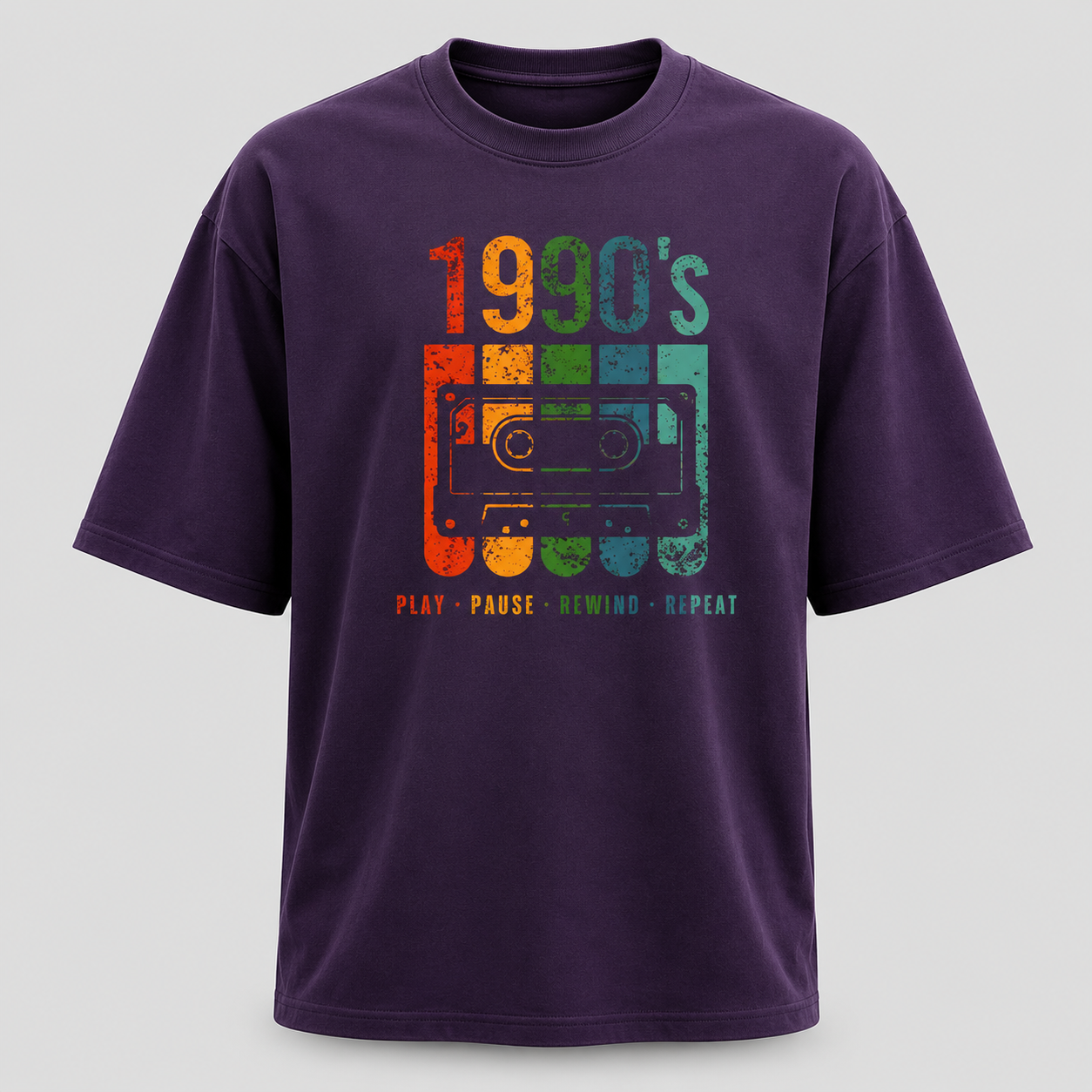 Artwear 90s Glitch Graphic Oversized T-Shirt