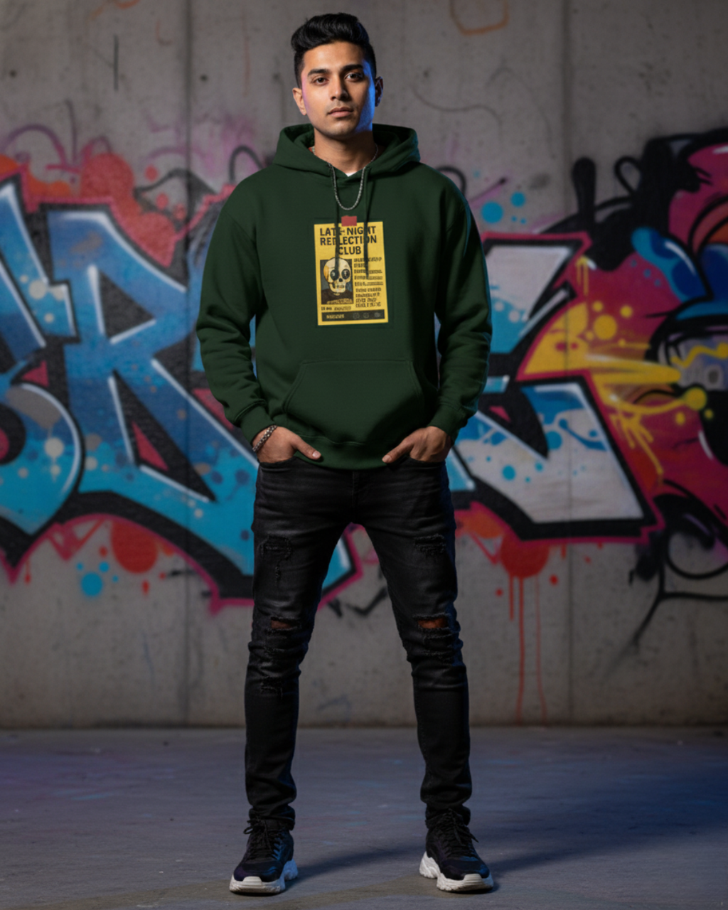 Late Night Reflection Club Hoodie | Aesthetic Chaoswear Hoodie