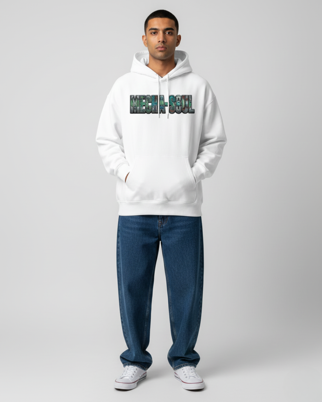 MECHA-SOUL Oversized Hoodie | 400 GSM Premium Cotton Fleece Hoodie