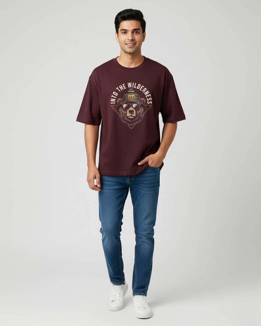 Into The Wilderness Oversized Tee | Adventure-Ready Streetwear by PopDrop