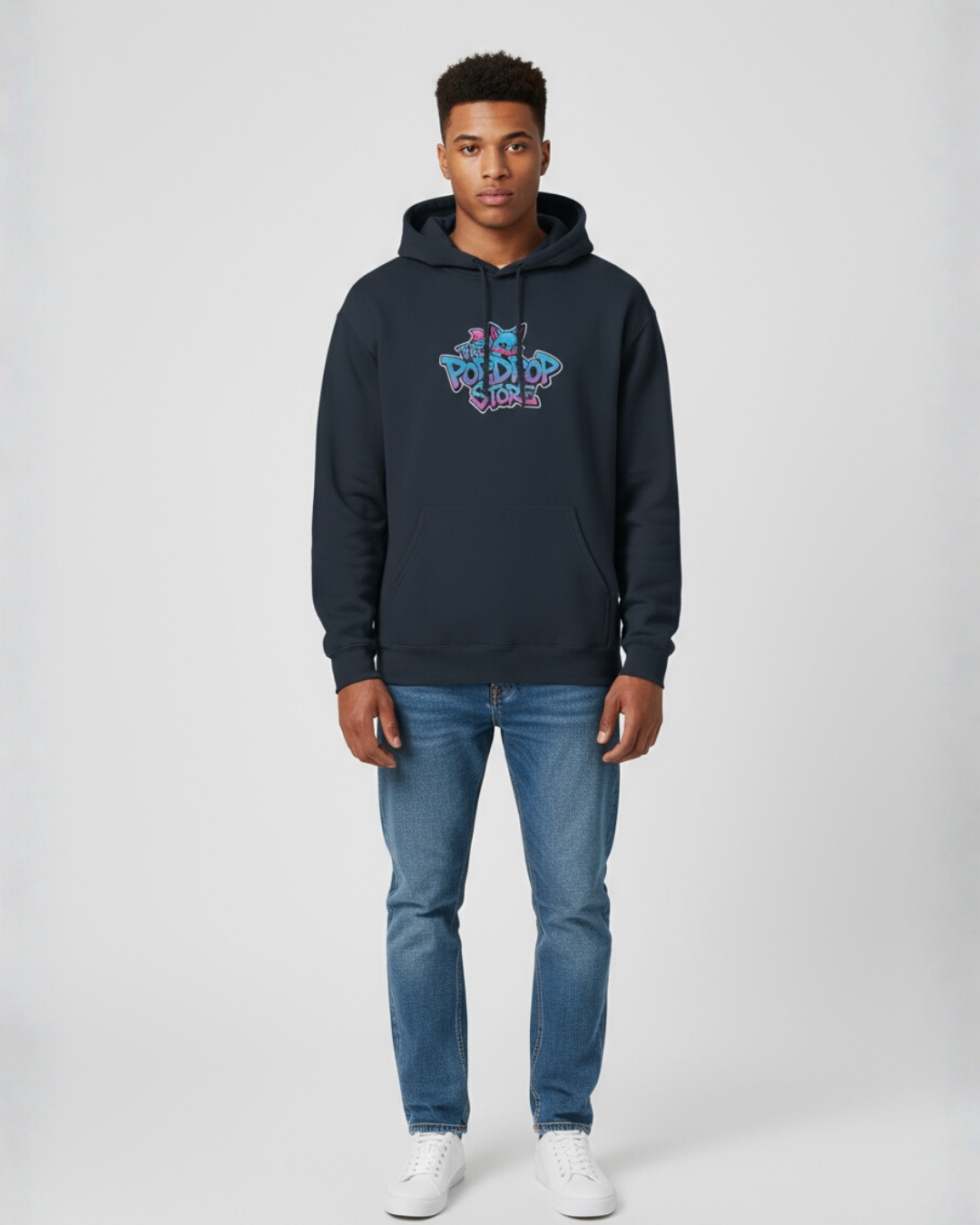 PopDrop Mascot Logo Hoodie | Street Pop Aesthetic | PopDrop Originals