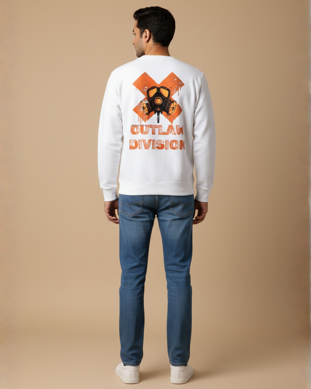 Outlaw Division Gas Mask Sweatshirt – 300 GSM Premium Unisex Crew