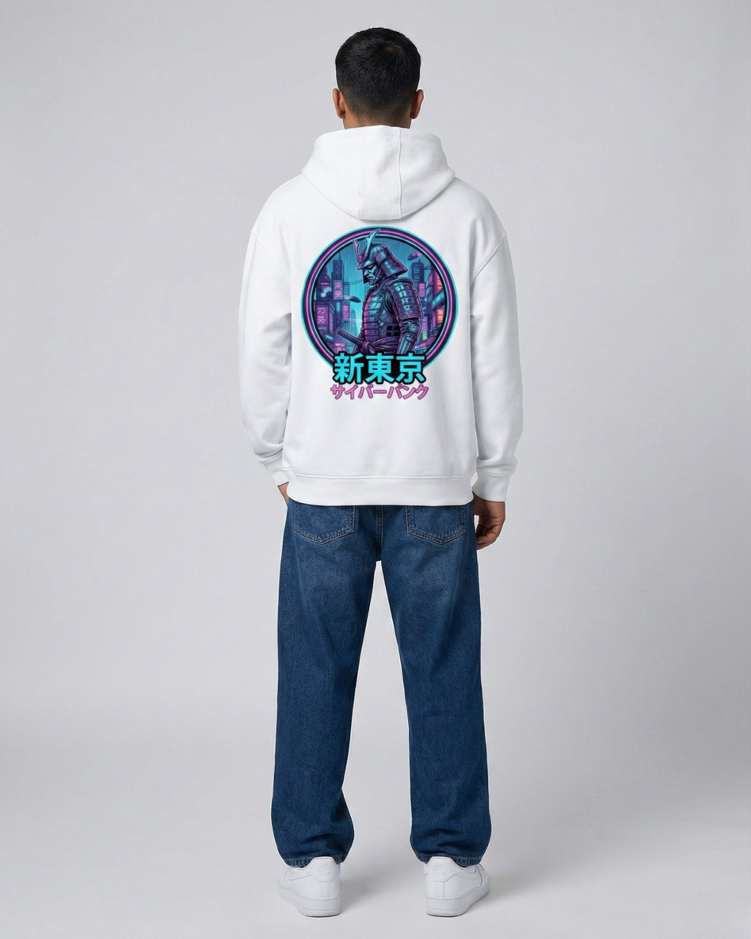 Neo Tokyo: The Last Ronin Hoodie | Premium 400 GSM Oversized | PopDrop Cyber-Samurai Edition