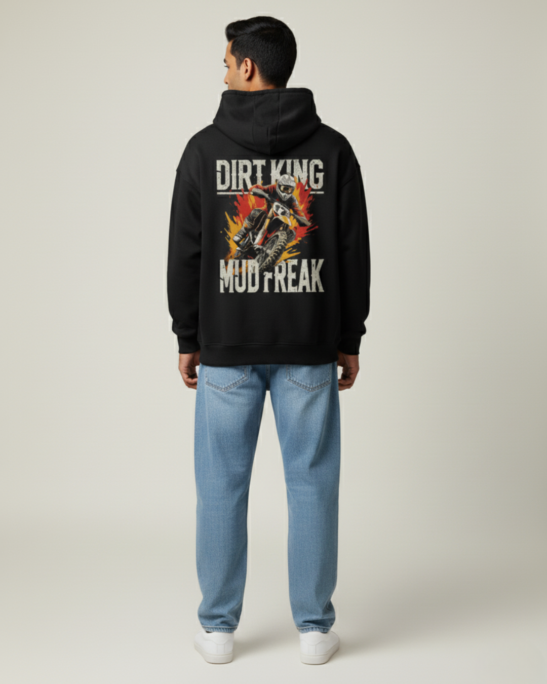 DIRT KING • Mud Freak Oversized Moto Hoodie | Premium 400 GSM • Unisex Rider Edition