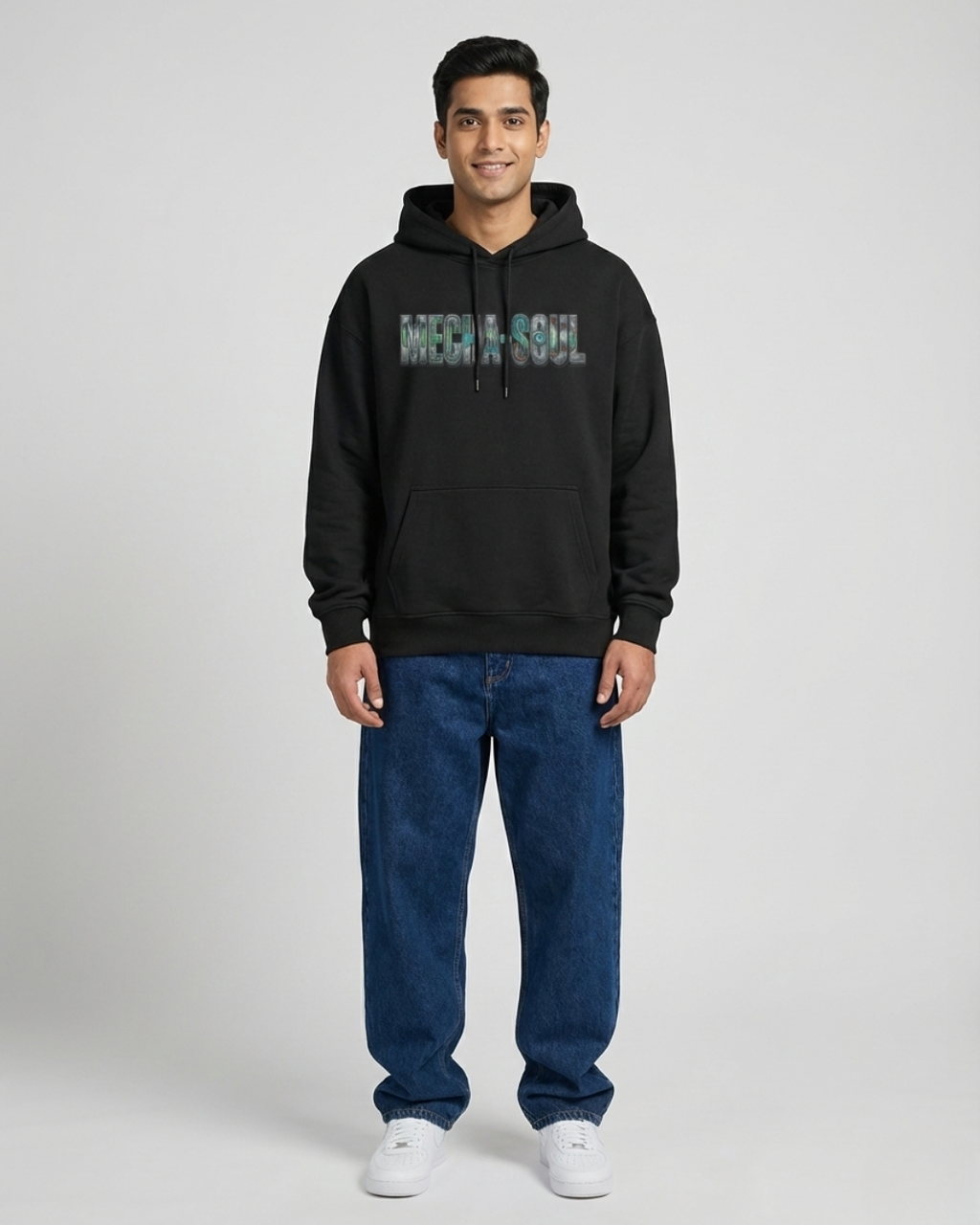 MECHA-SOUL Oversized Hoodie | 400 GSM Premium Cotton Fleece Hoodie