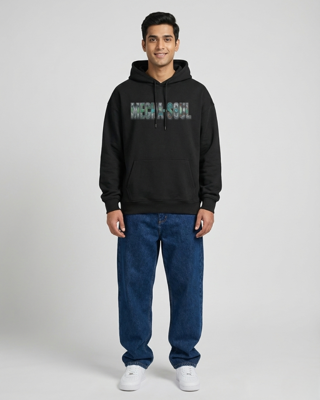 MECHA-SOUL Oversized Hoodie | 400 GSM Premium Cotton Fleece Hoodie