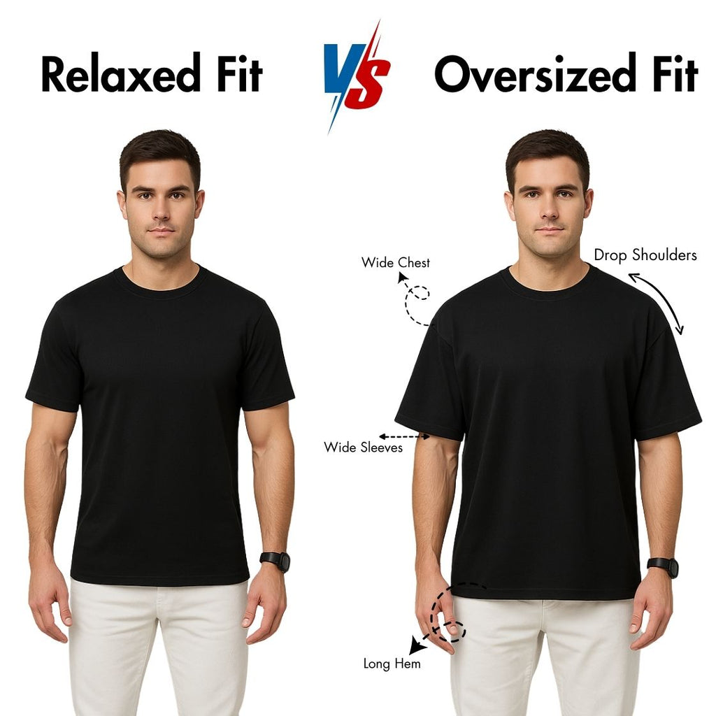 BLACK CLASSIC OVERSIZED TEE – HEAVYWEIGHT POPDROP BASIC