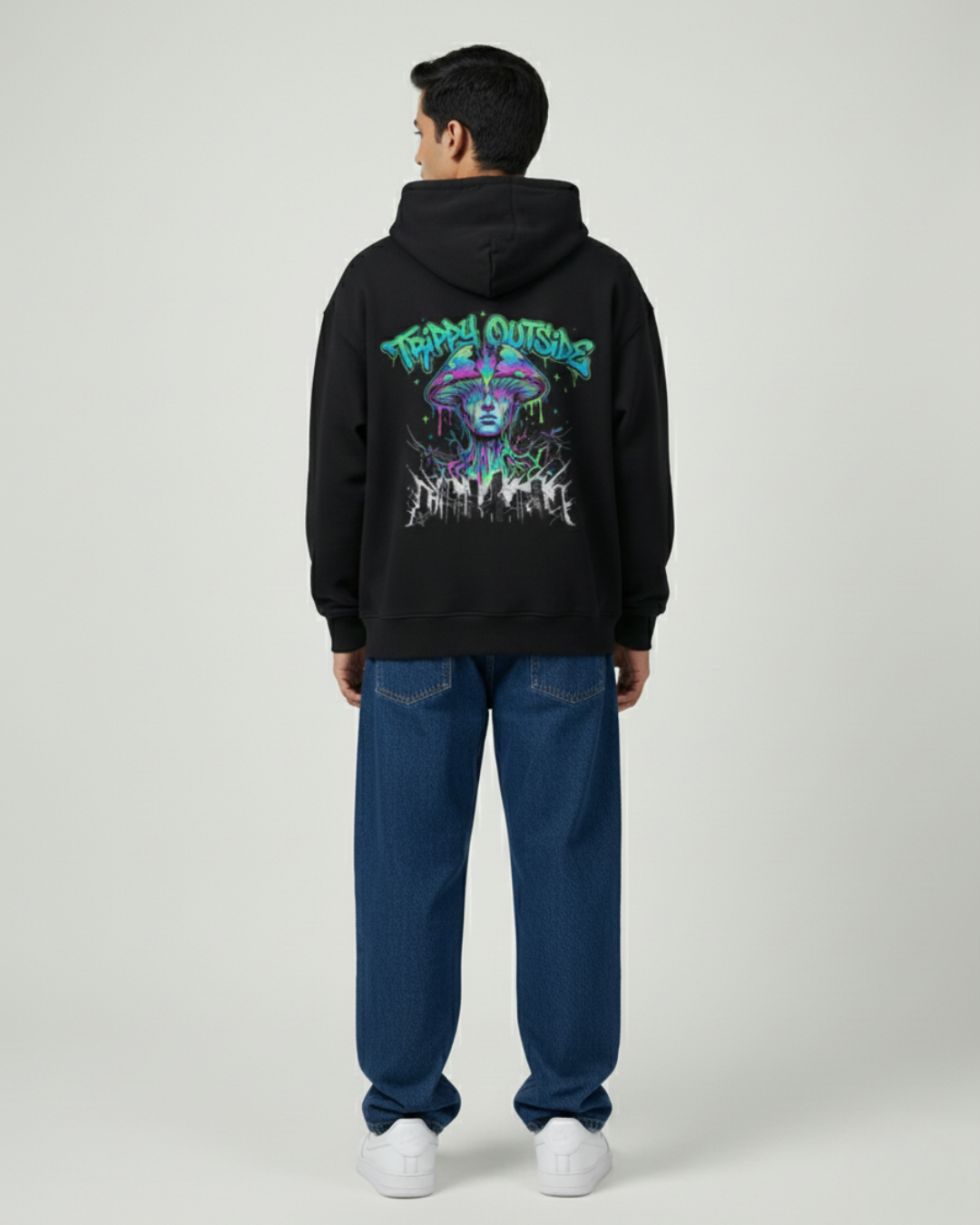 Trippy Outside | Dead Inside Hoodie – PopDrop Originals (400 GSM | Oversized Premium)