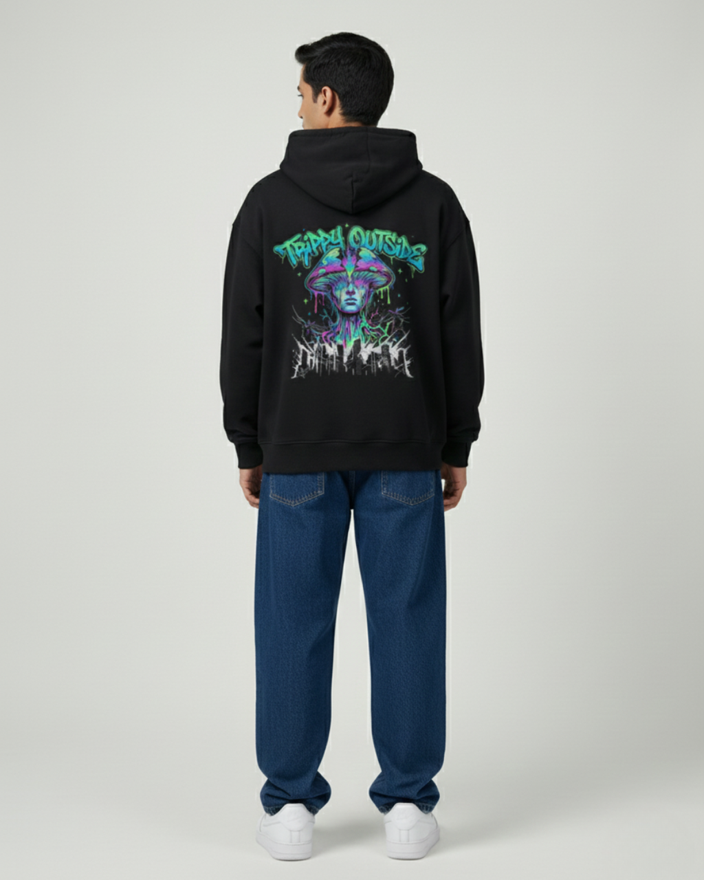 Trippy Outside | Dead Inside Hoodie – PopDrop Originals (400 GSM | Oversized Premium)