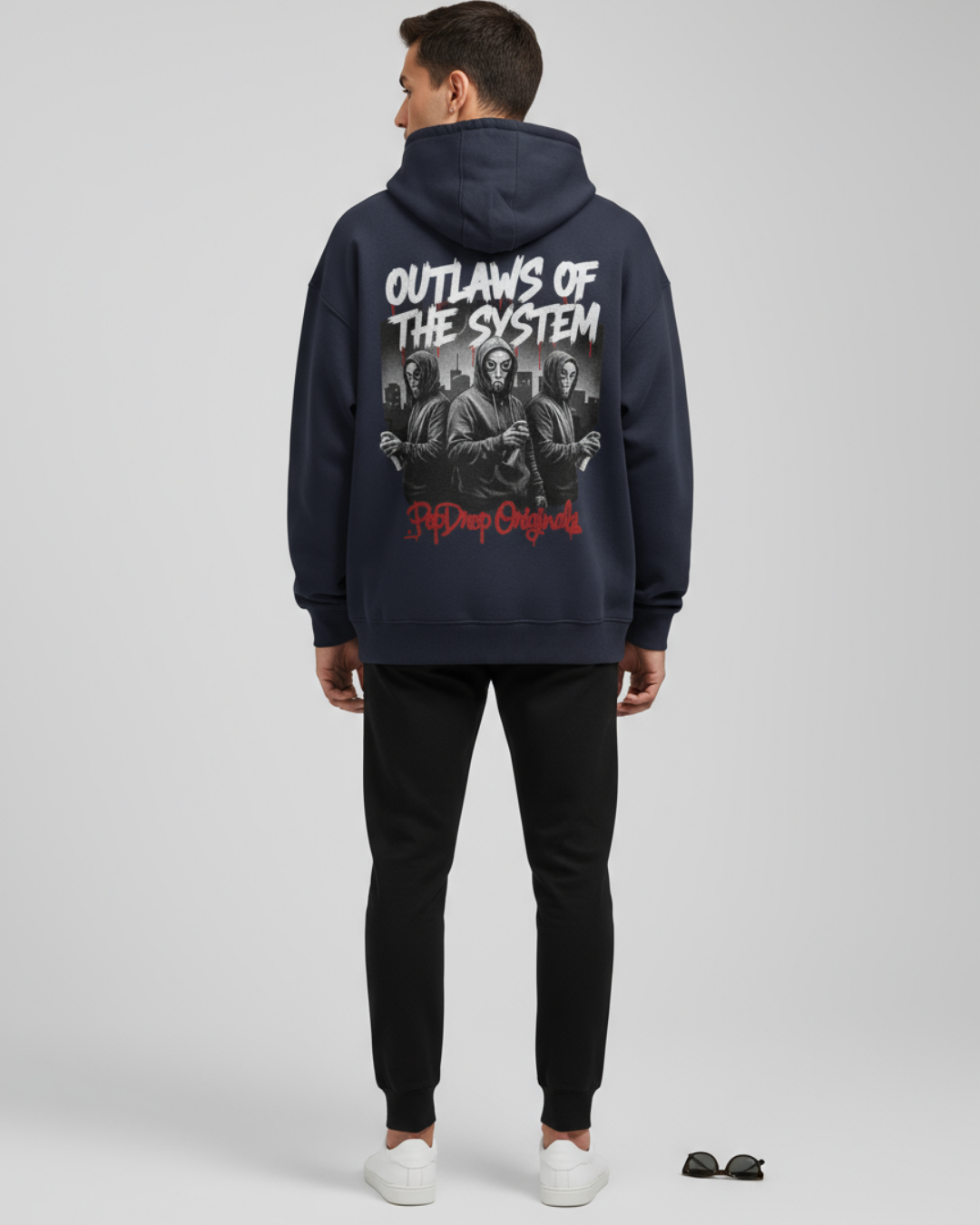 WANTED: Outlaws of the System Hoodie | PopDrop 400 GSM Oversized Chaoswear