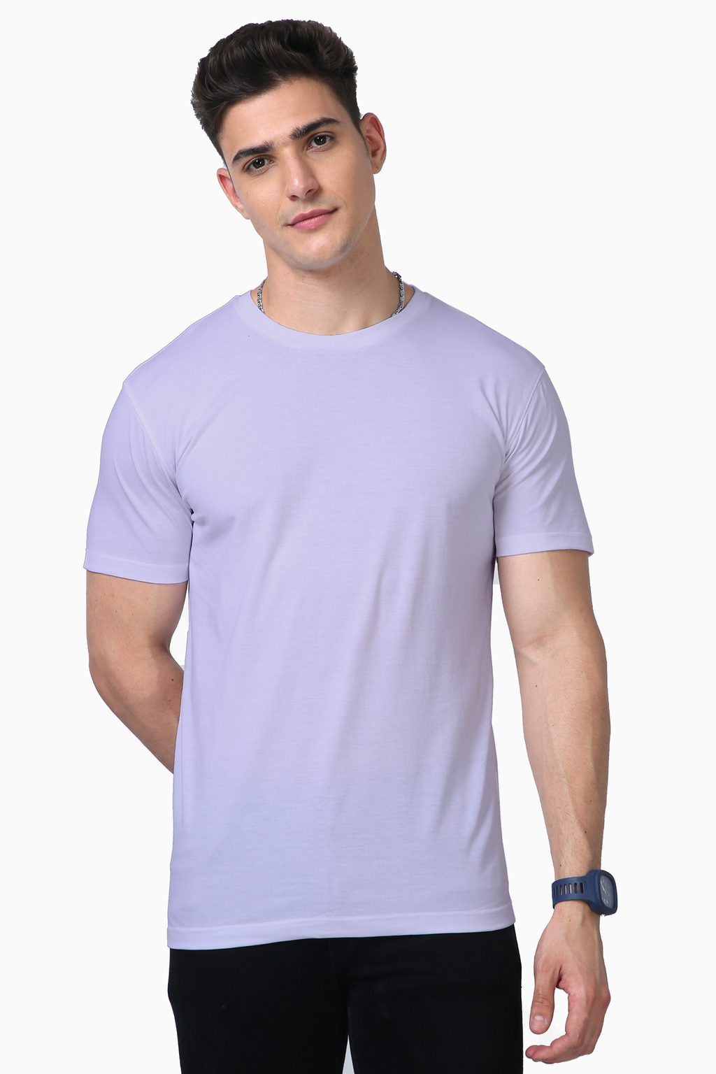 LAVENDER SOLID SUPIMA COTTON TEE EVERYDAY ESSENTIAL – CLASSIC FIT IN LUXURY COTTON