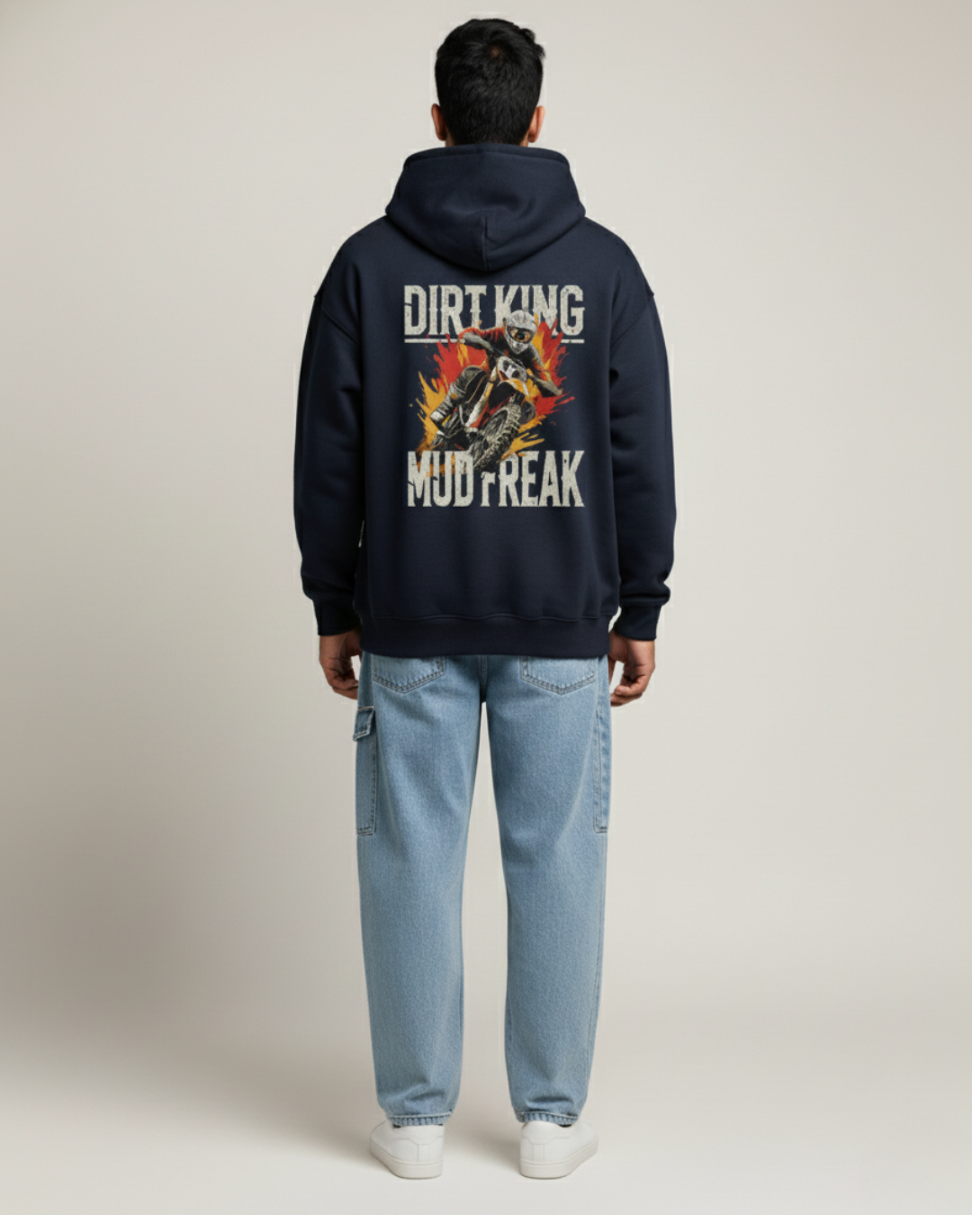 DIRT KING • Mud Freak Oversized Moto Hoodie | Premium 400 GSM • Unisex Rider Edition