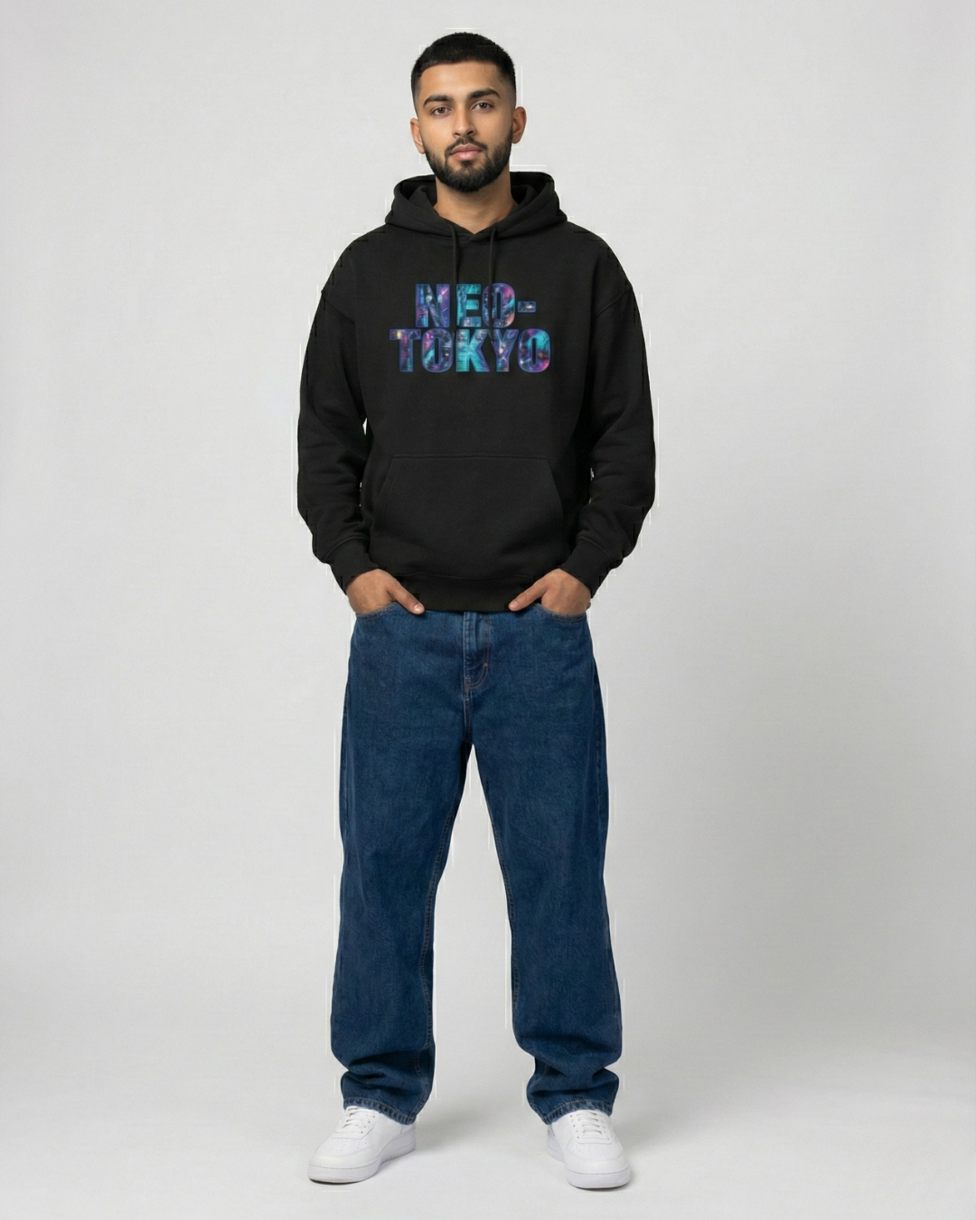 Neo Tokyo: The Last Ronin Hoodie | Premium 400 GSM Oversized | PopDrop Cyber-Samurai Edition