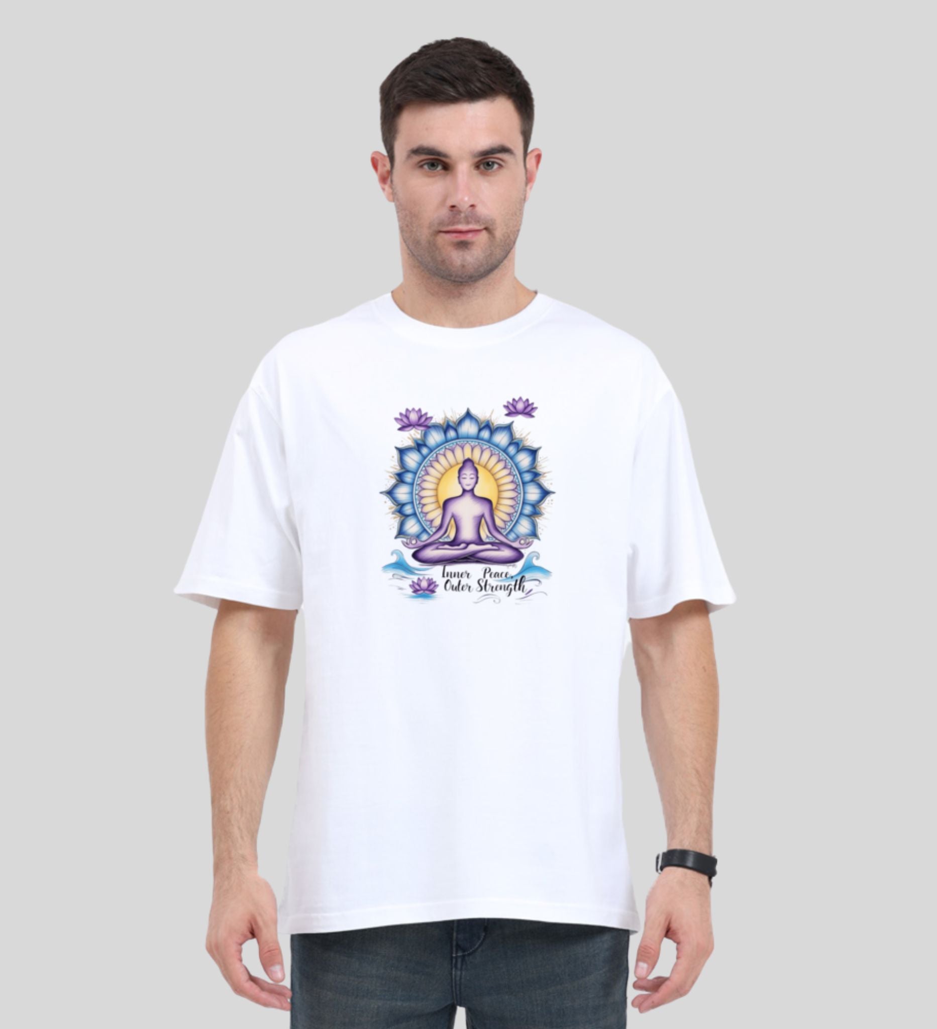 INNER PEACE OVERSIZED TEE – MEDITATION STREETWEAR DROP BY POPDROP