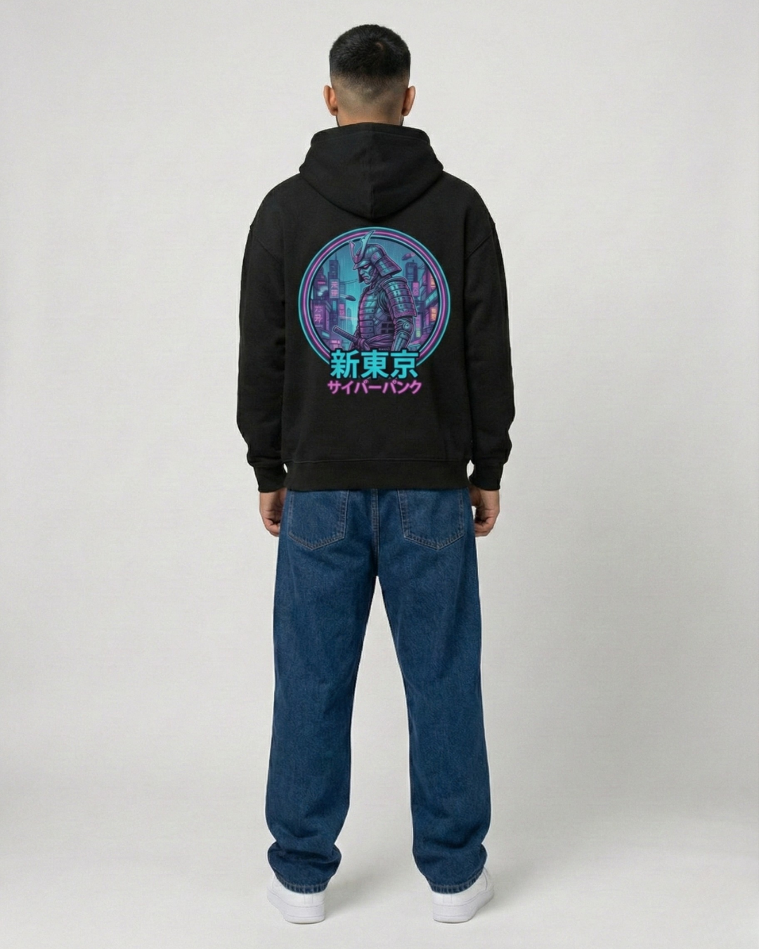 Neo Tokyo: The Last Ronin Hoodie | Premium 400 GSM Oversized | PopDrop Cyber-Samurai Edition