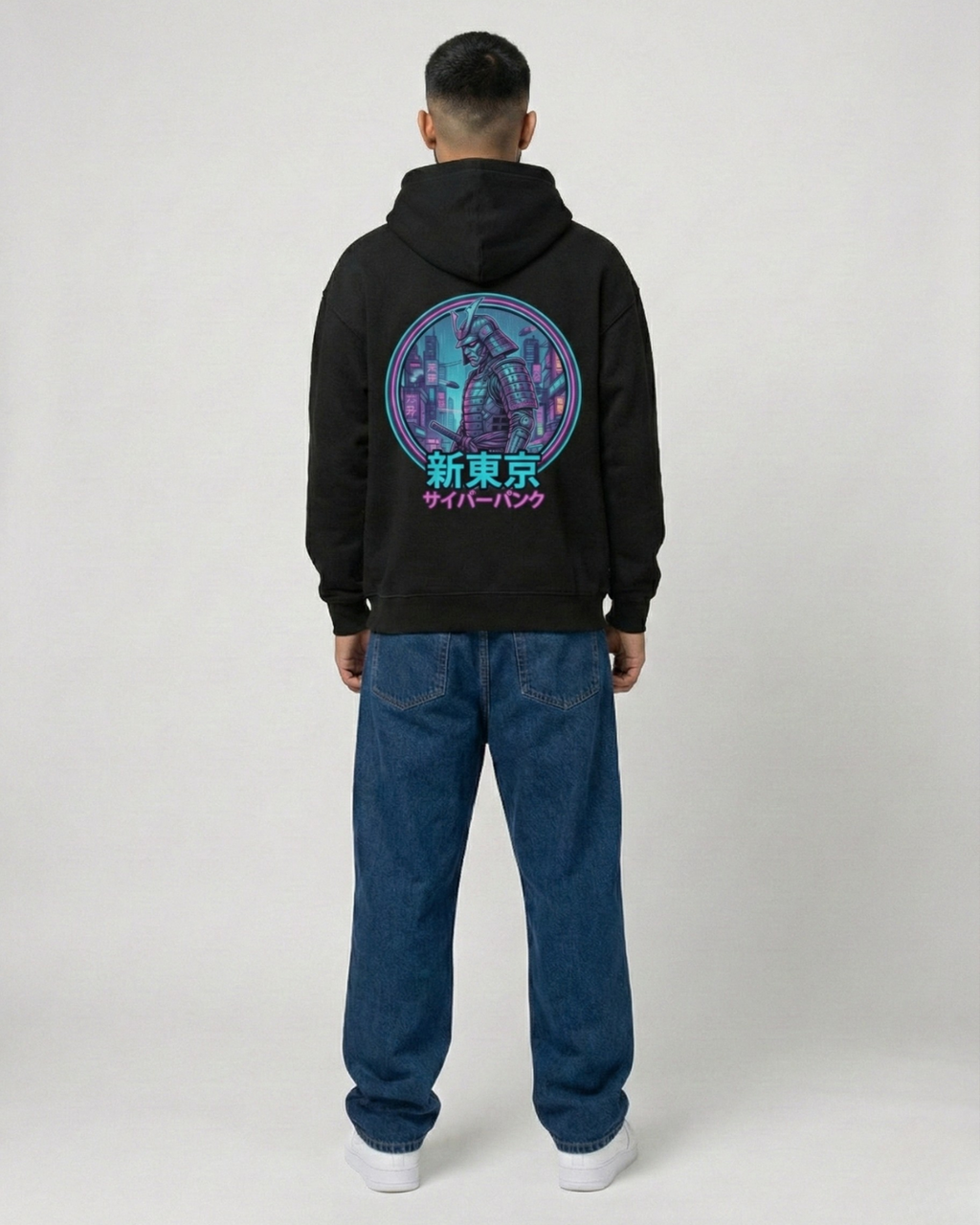 Neo Tokyo: The Last Ronin Hoodie | Premium 400 GSM Oversized | PopDrop Cyber-Samurai Edition