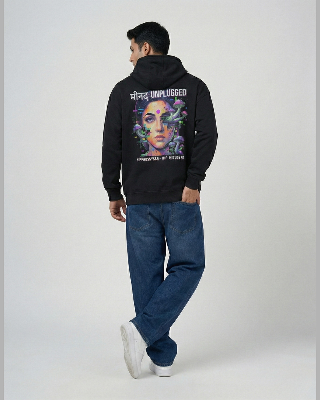 Mind Unplugged – Oversized 400 GSM Hoodie | PopDrop.exe – Trip Initiated