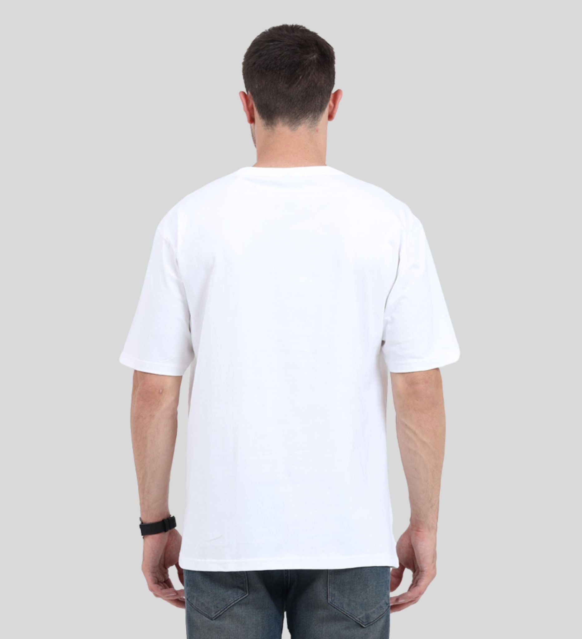 WHITE CLASSIC OVERSIZED TEE – HEAVYWEIGHT POPDROP BASIC