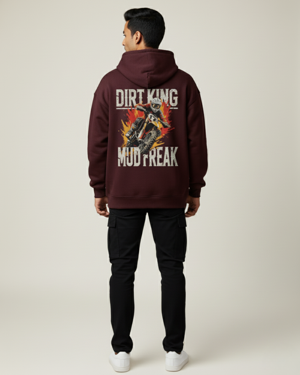 DIRT KING • Mud Freak Oversized Moto Hoodie | Premium 400 GSM • Unisex Rider Edition