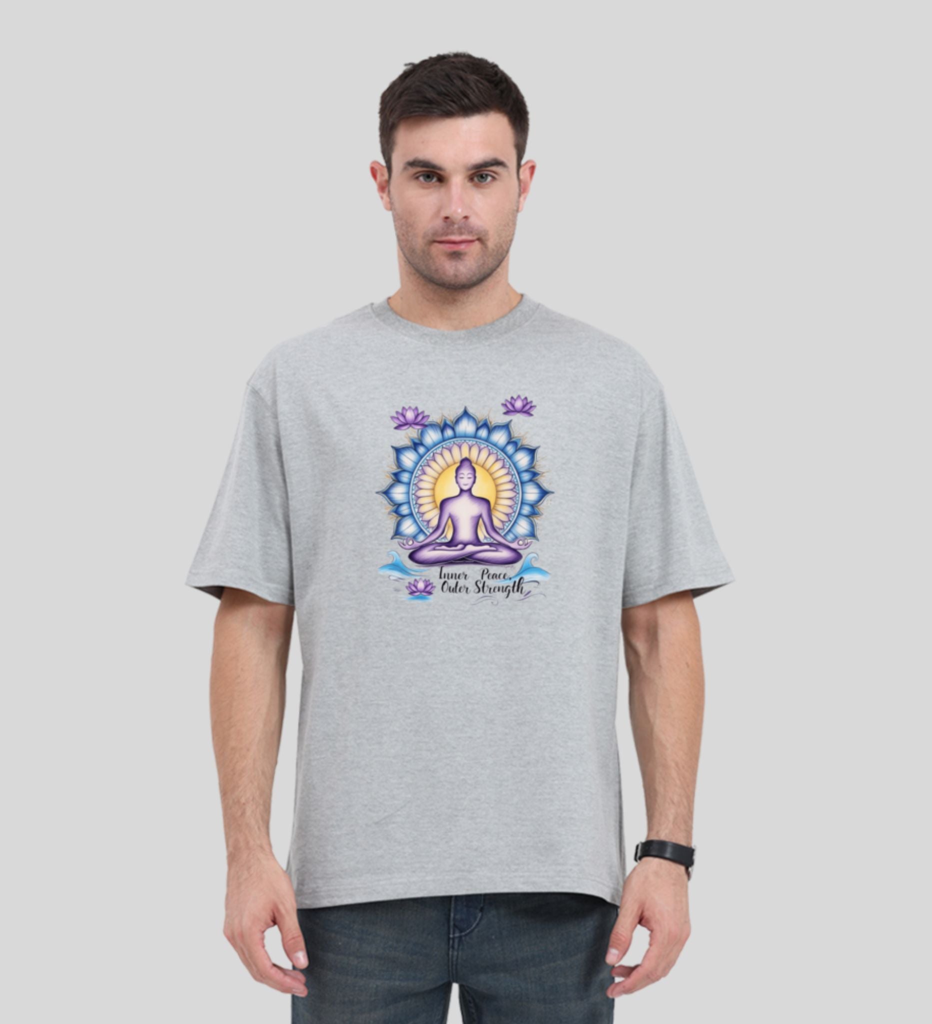 INNER PEACE OVERSIZED TEE – MEDITATION STREETWEAR DROP BY POPDROP