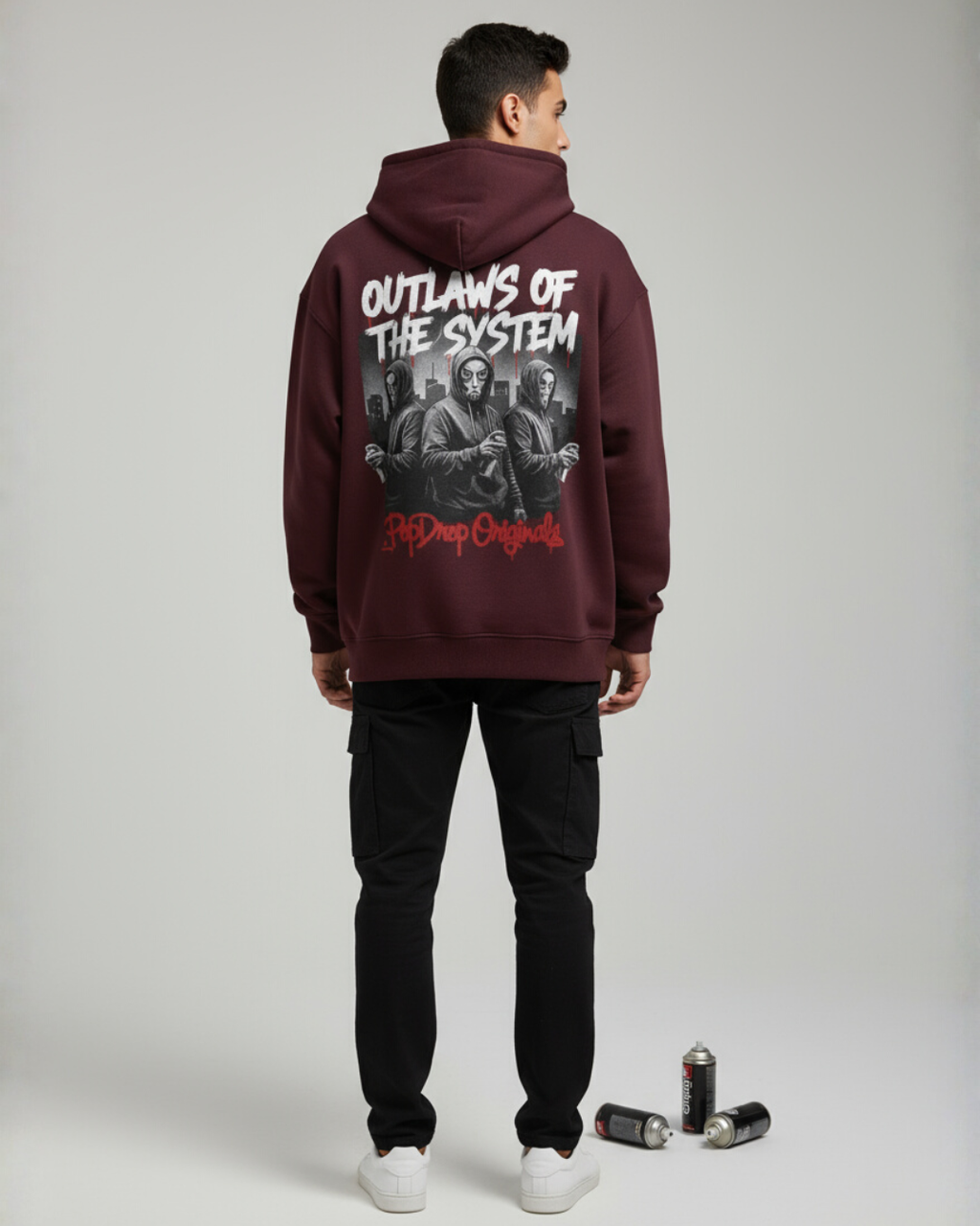 WANTED: Outlaws of the System Hoodie | PopDrop 400 GSM Oversized Chaoswear