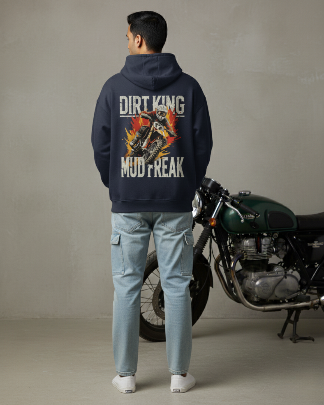 DIRT KING • Mud Freak Oversized Moto Hoodie | Premium 400 GSM • Unisex Rider Edition