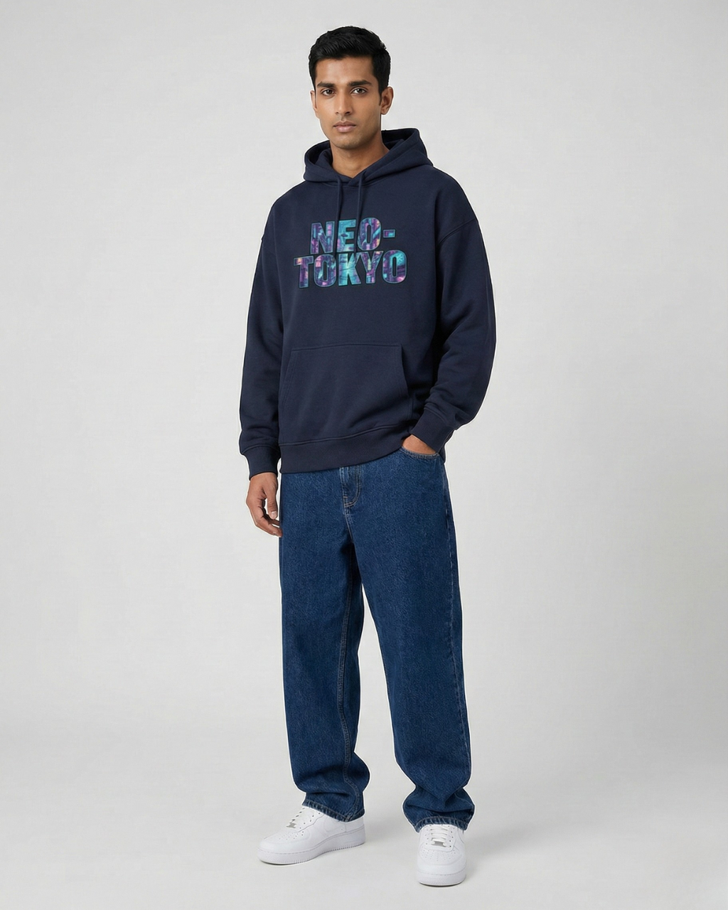 Neo Tokyo: The Last Ronin Hoodie | Premium 400 GSM Oversized | PopDrop Cyber-Samurai Edition