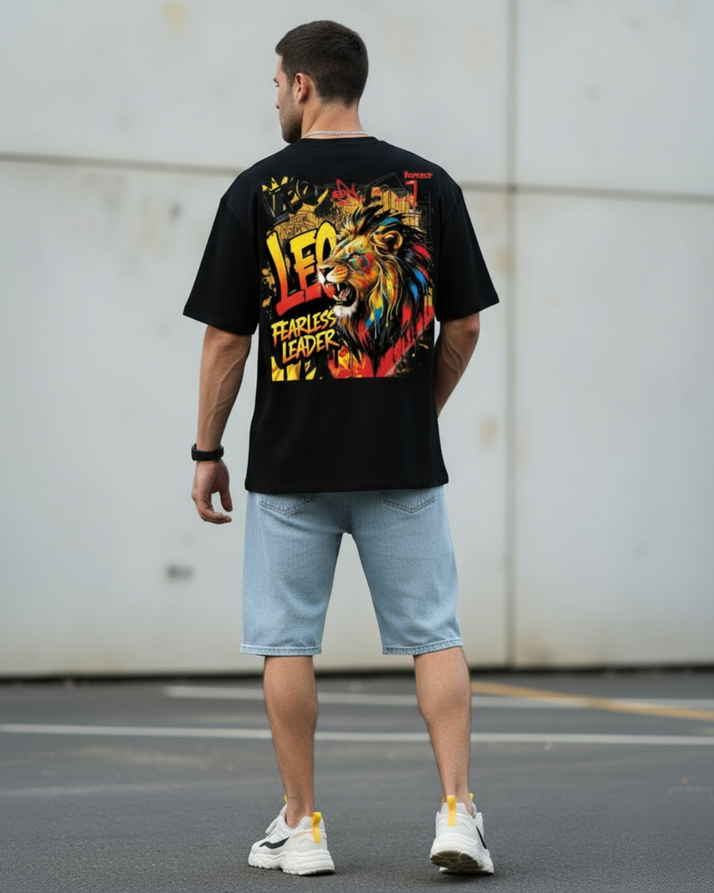 Leo Zodiac Oversized Tee | Graffiti Streetwear Graphic Tee by PopDrop