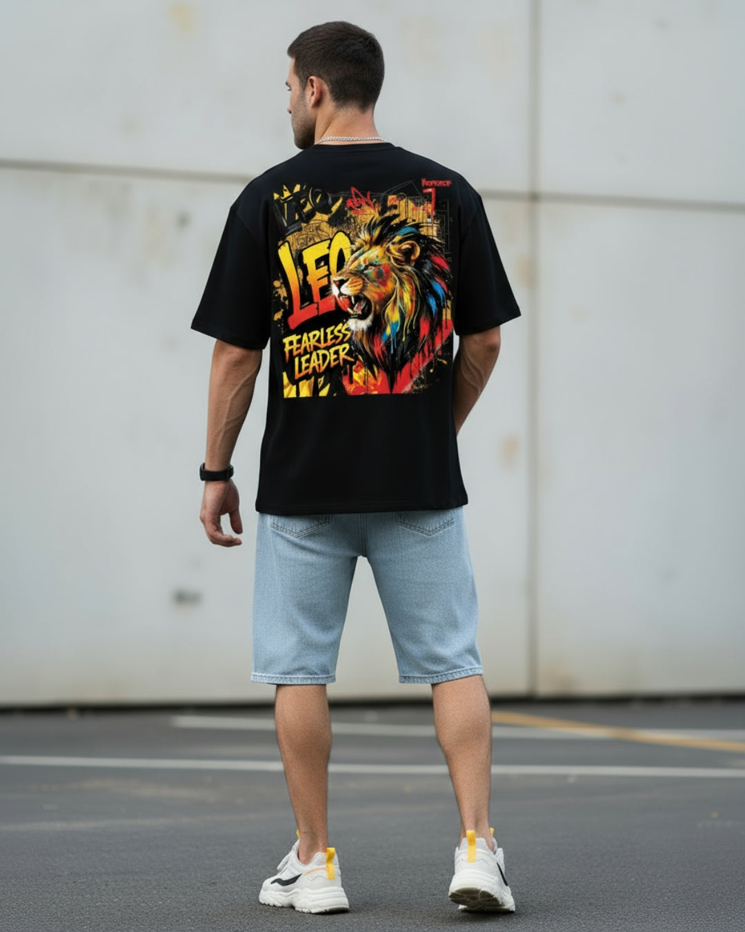 Leo Zodiac Oversized Tee | Graffiti Streetwear Graphic Tee by PopDrop