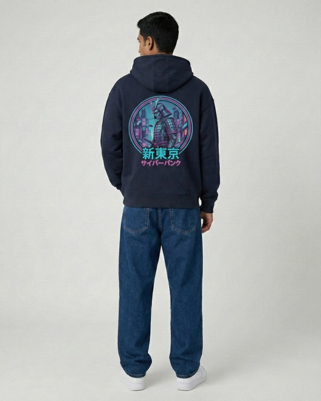 Neo Tokyo: The Last Ronin Hoodie | Premium 400 GSM Oversized | PopDrop Cyber-Samurai Edition