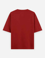 Heavy Basic Solids: Red Unisex Oversized Classic T-Shirt – 240 GSM Heavyweight Cotton
