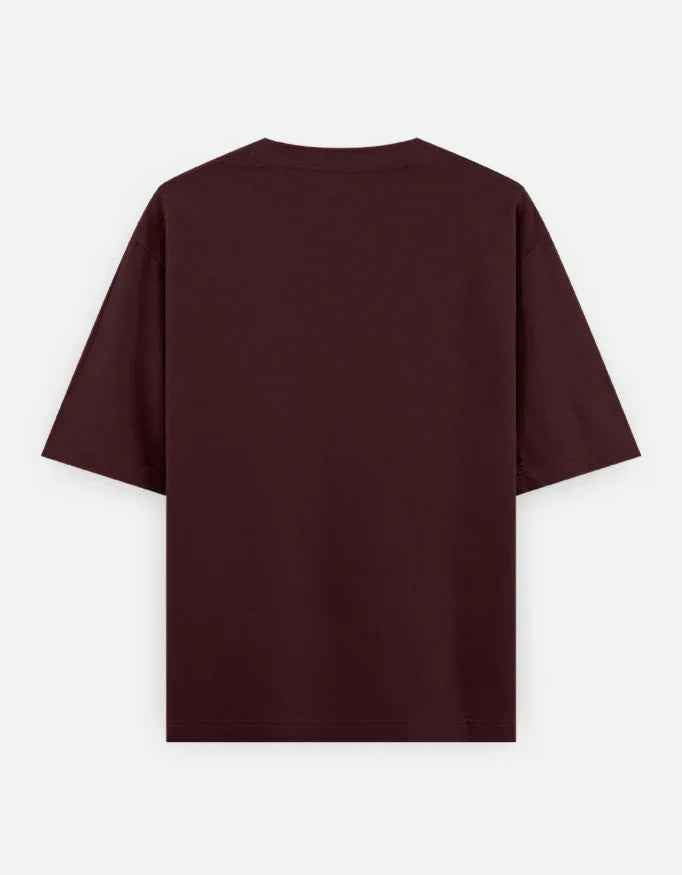 Heavy Basic Solids: Maroon Unisex Oversized Classic T-Shirt – 240 GSM Heavyweight Cotton