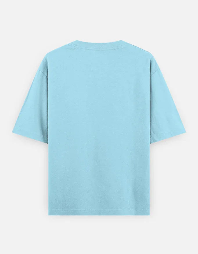 Heavy Basic Solids: Baby Blue Unisex Oversized Tee - The PopDrop Store