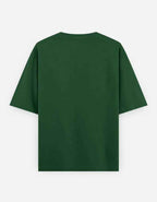 Heavy Basic Solids: Bottle Green Unisex Oversized Classic T-Shirt – 240 GSM Heavyweight Cotton