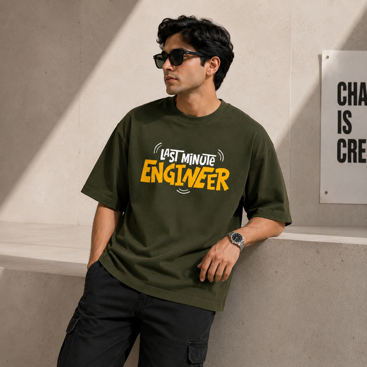 Artwear Last Minute Engineer Oversized T-Shirt