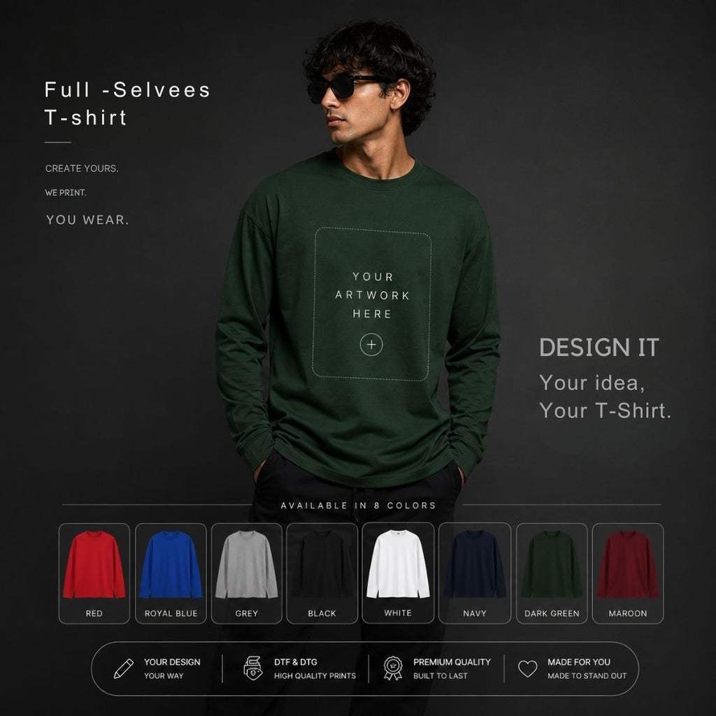 Custom Lab Full Sleeve Regular Fit T-Shirt