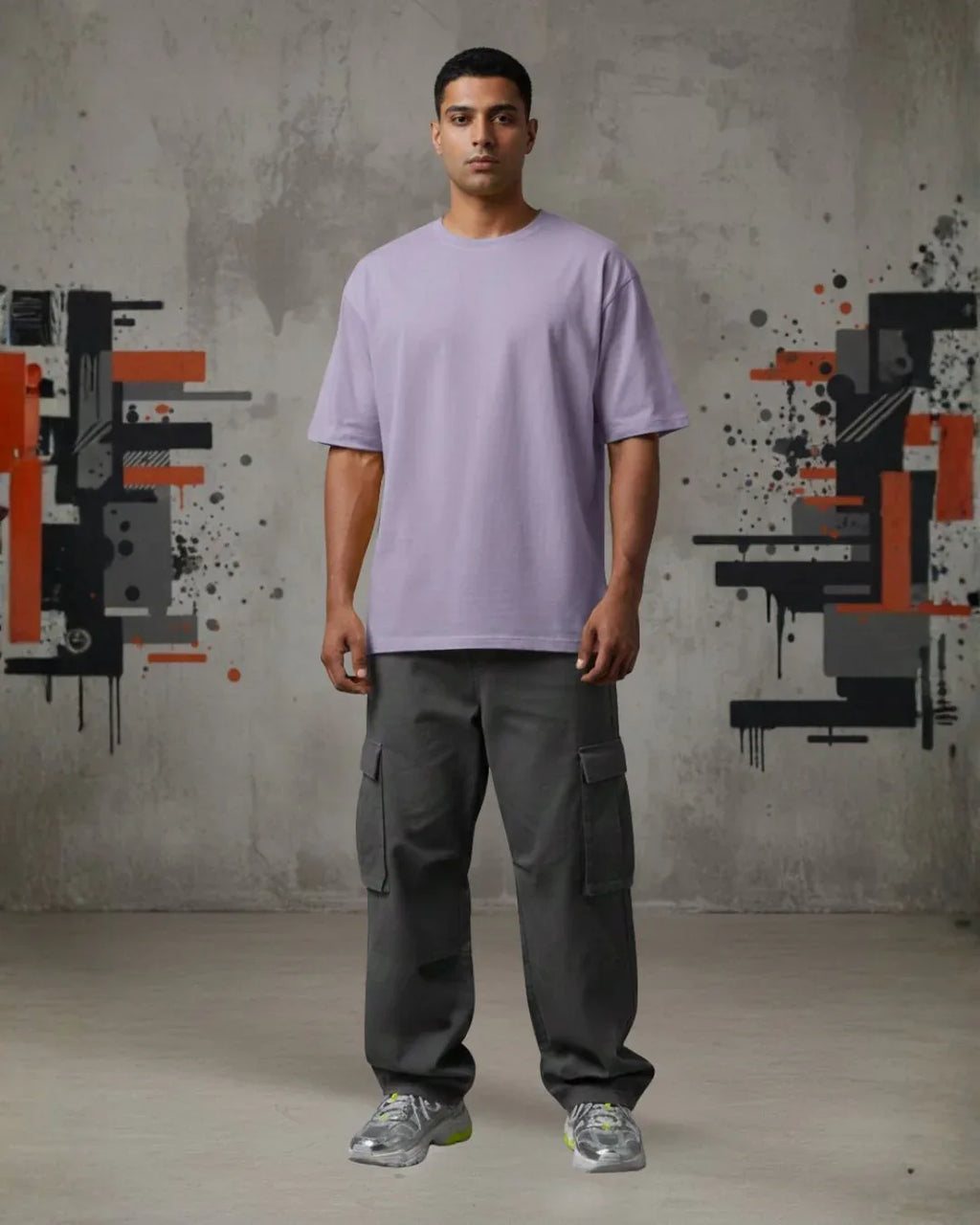 Heavy Basic Solids: Lavender Unisex Oversized Classic T-Shirt – 240 GSM Heavyweight Cotton - The PopDrop Store